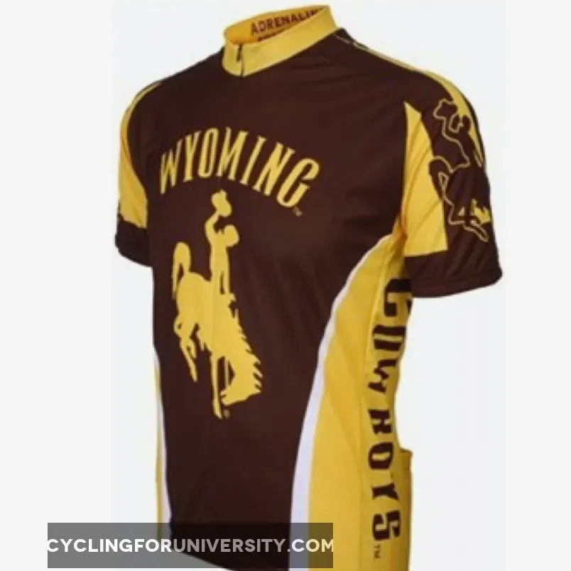 UW University of Wyoming Cowboys Short Sleeve Road Cycling Jersey
