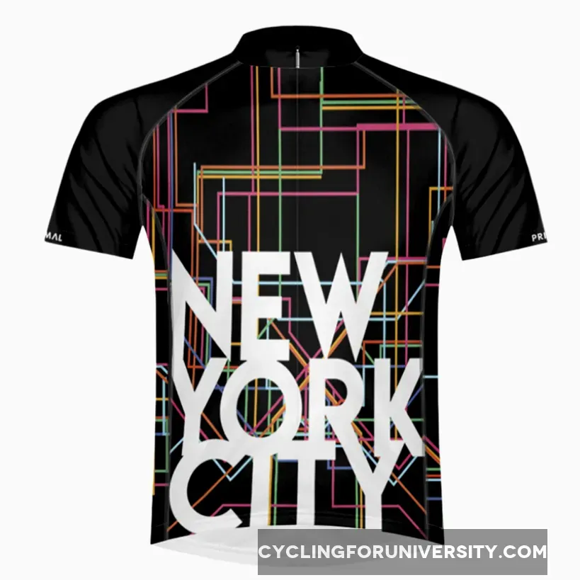 Primal Wear New York City men's Sport Cut Full Zip Short Sleeve Cycling Jersey NYCJ20M-2