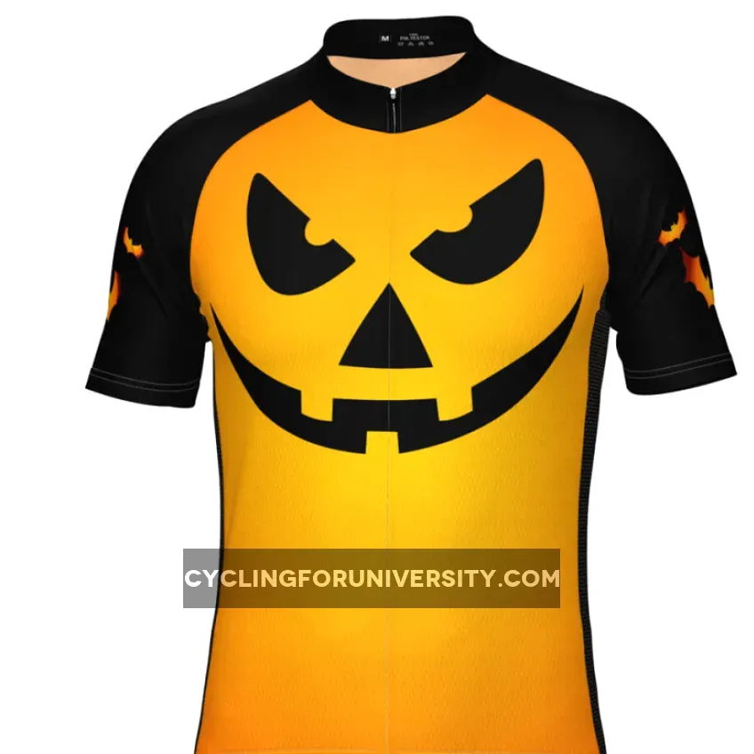 Men's Pumpkin Head Short Sleeve Cycling Jersey Brand New
