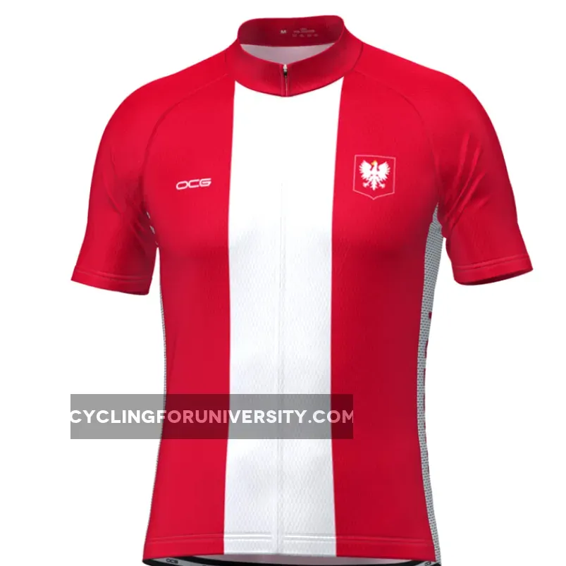 Men's Poland Polska National Flag Cycling Jersey, Polska Jersey