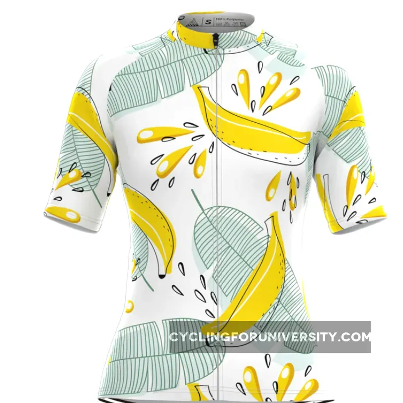 Women's Fruit Print Aloha Hawaiian Jersey-Banana Brand New