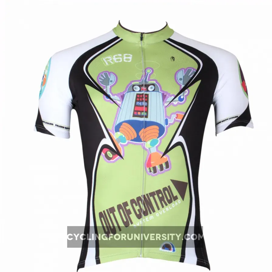 ILPALADINO Robot Out of Control Men's Professional MTB Cycling Jersey Breathable and Quick Dry Comfortable Bike Shirt for Summer NO.219