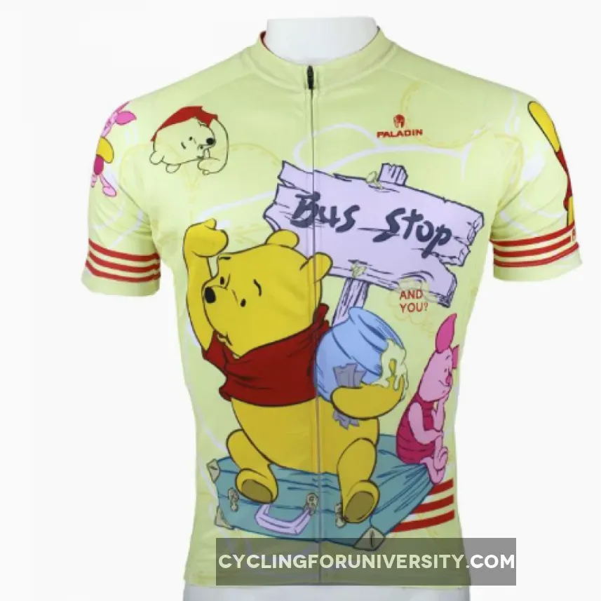 elena.longari half price for size M Winnie the Pooh Man's Spring Summer Sportswear Short/long-sleeve Cycling Jersey Apparel Outdoor Sports Gear Leisure Biking T-shirt Cartoon World NO.97