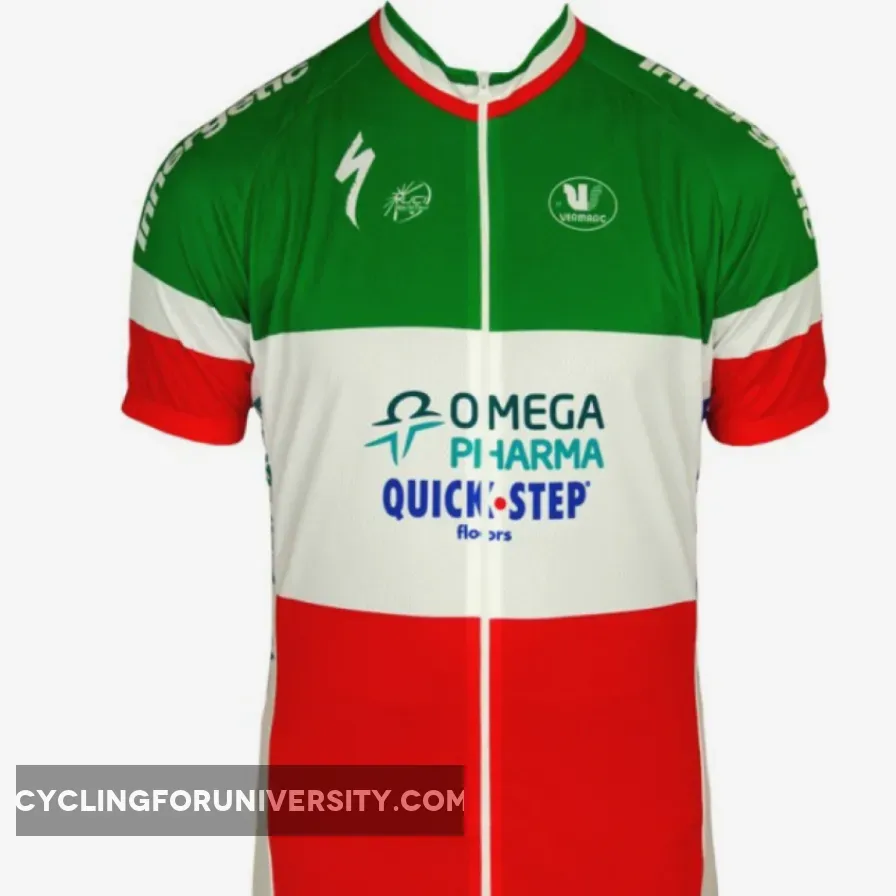 OMEGA PHARMA-QUICKSTEP italian champ 2012/13 Vermarc professional cycling team - Cycling Jersey Short Sleeve
