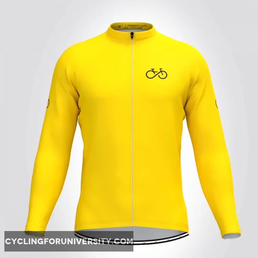 Ride Forever Men's LS Cycling Jersey - Yellow Online