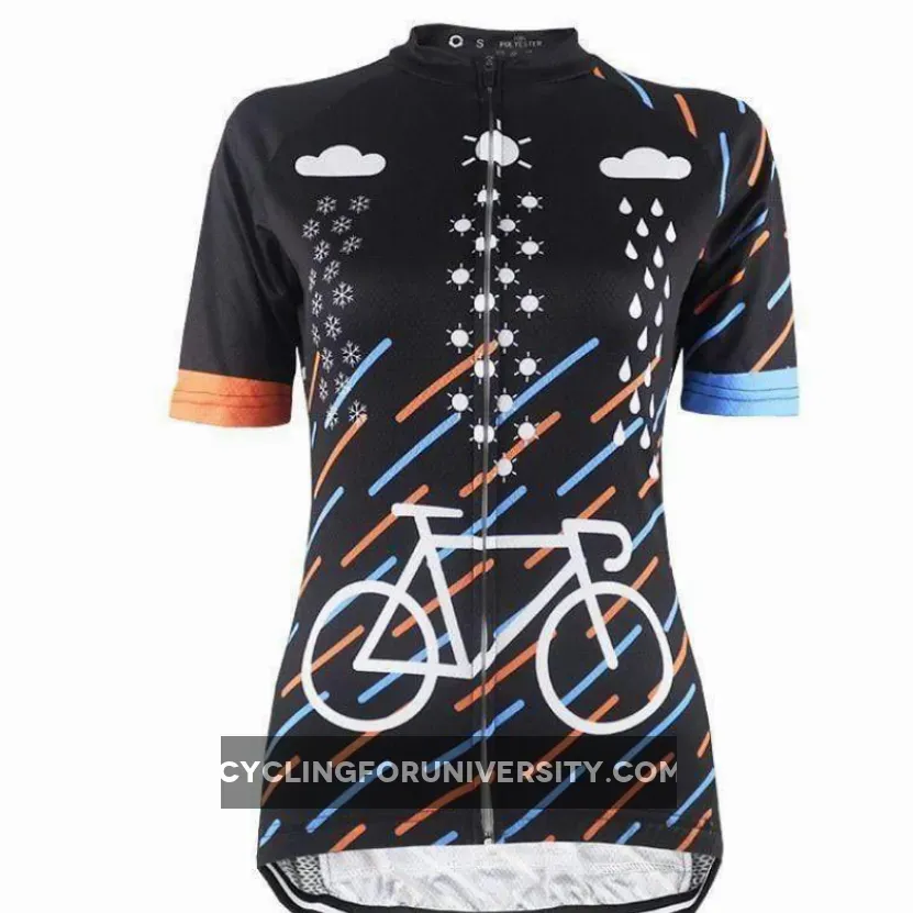 Women's Rain Hail or Shine Short Sleeve Cycling Jersey Rain Hail Llc