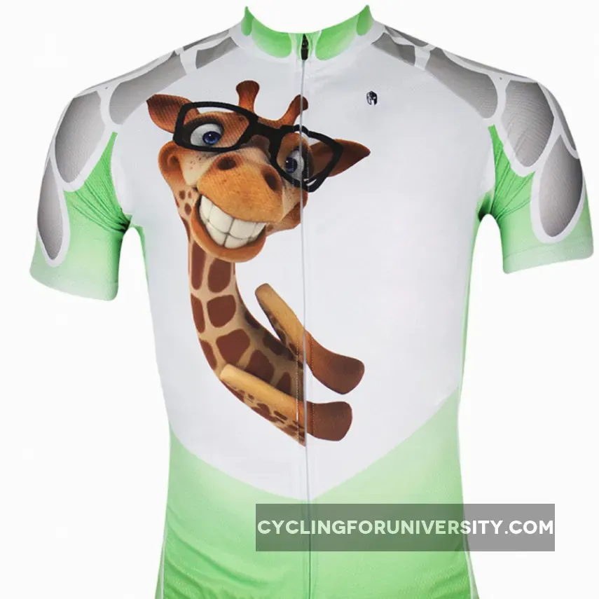 ILPALADINO Giraffe Men's Professional MTB Cycling Jersey Breathable and Quick Dry Comfortable Bike Shirt for Summer NO.168