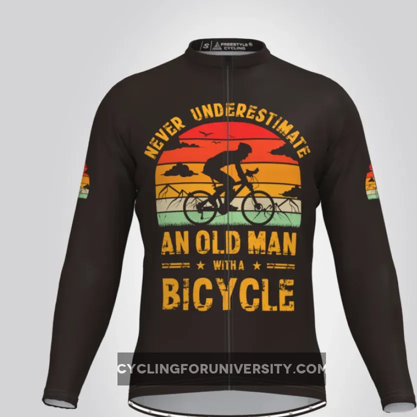 Men's Old Man Long Sleeve Cycling Jersey - Sunset Restock