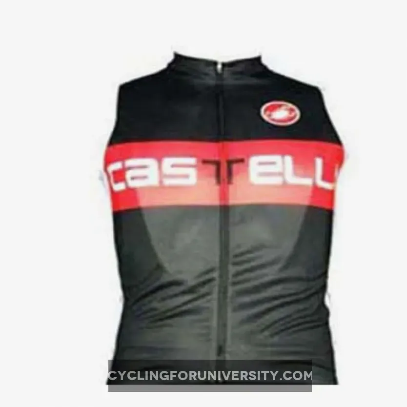 CASTELLI BLACK/RED Sleeveless Jersey Vest To Buy