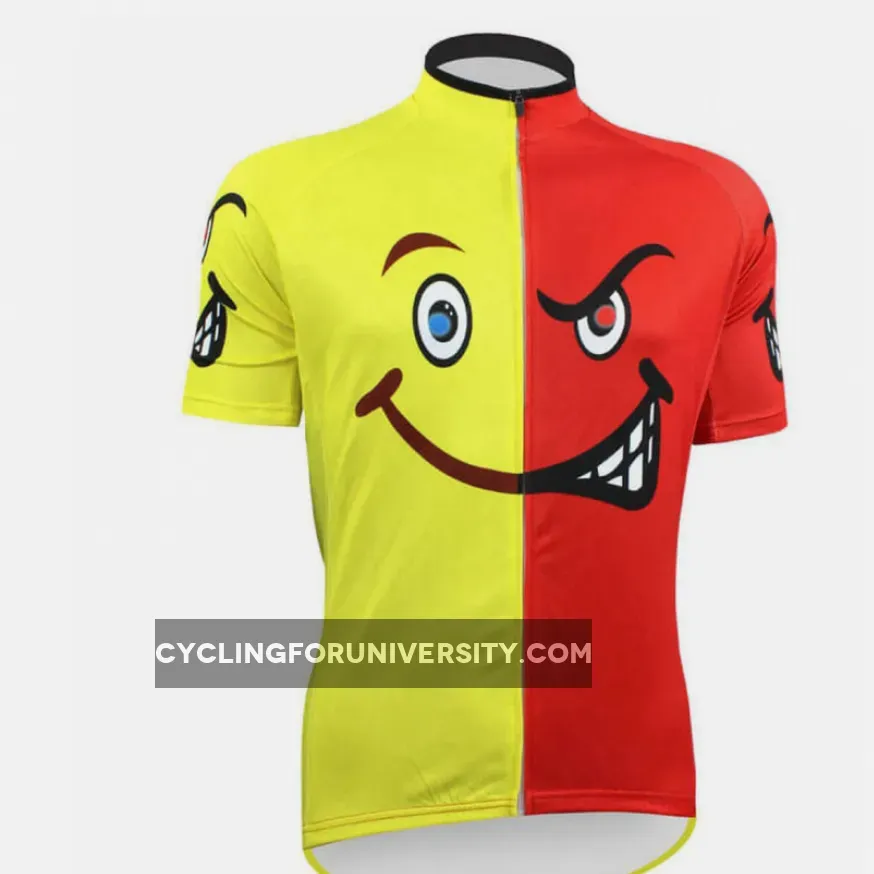 Honest Emoji Yellow Red Cycling Jersey Brand New