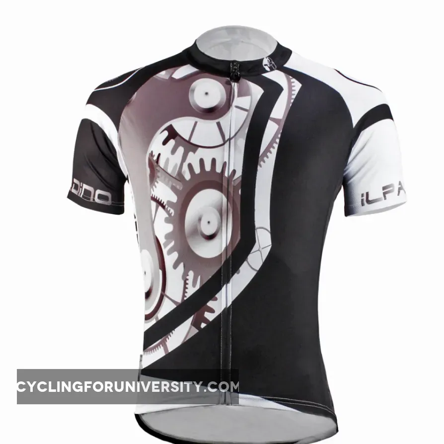 Men's Cycling Jersey Simple Style Bike Shirt T-shirt Black and White NO.618