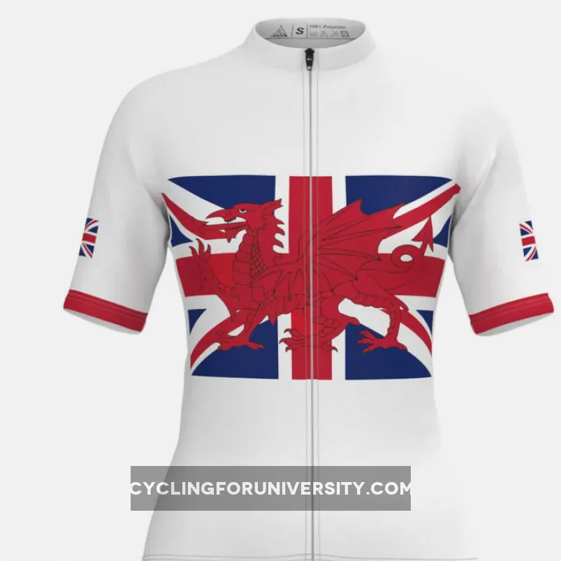 UK Union Jack Flag Women's Cycling Jersey White To Buy