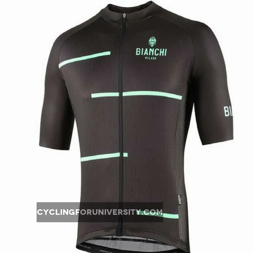 Nalini 2021 Bianchi Milano Disueri Short Sleeve Cycling Jersey Black