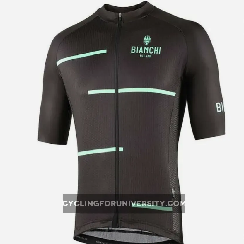 Nalini 2021 Bianchi Milano Disueri Short Sleeve Cycling Jersey Black