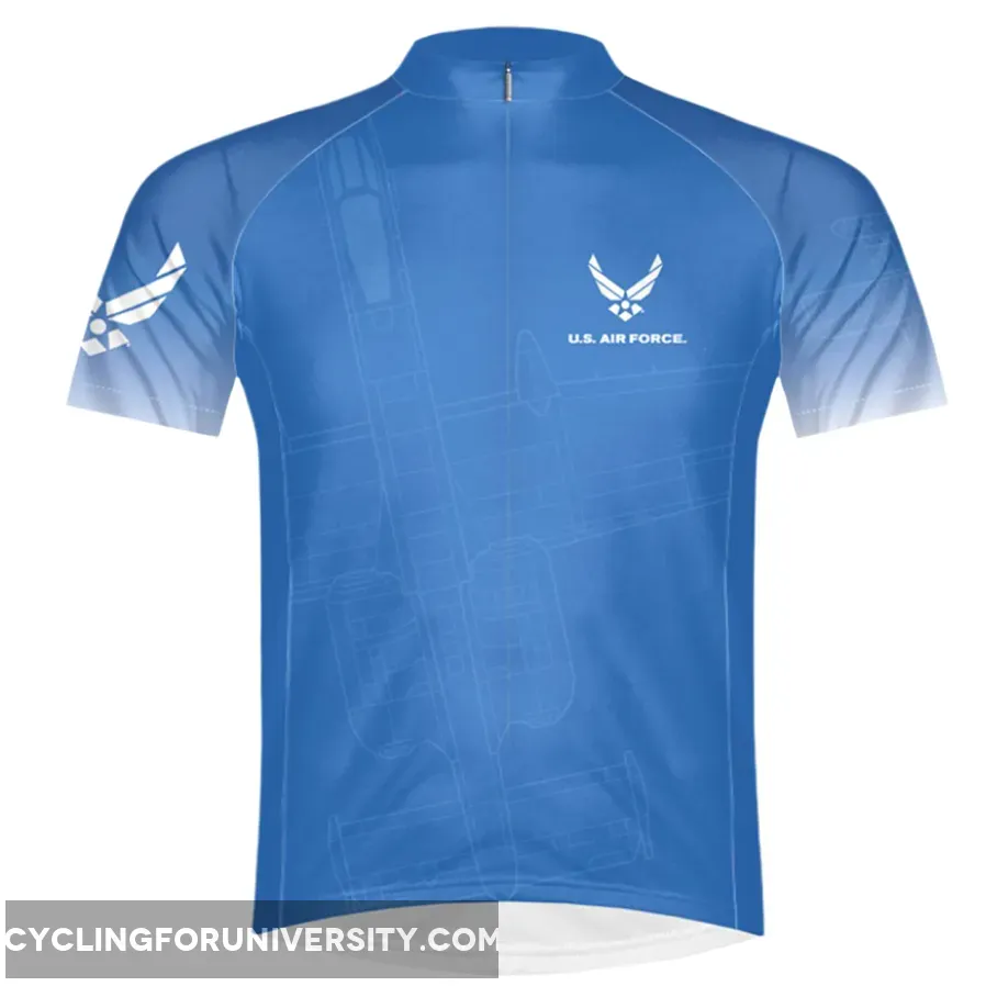 Primal Wear Air Force Aim High Men's Sport Cut Full Zip Short Sleeve Cycling Jersey Aim High Airforce