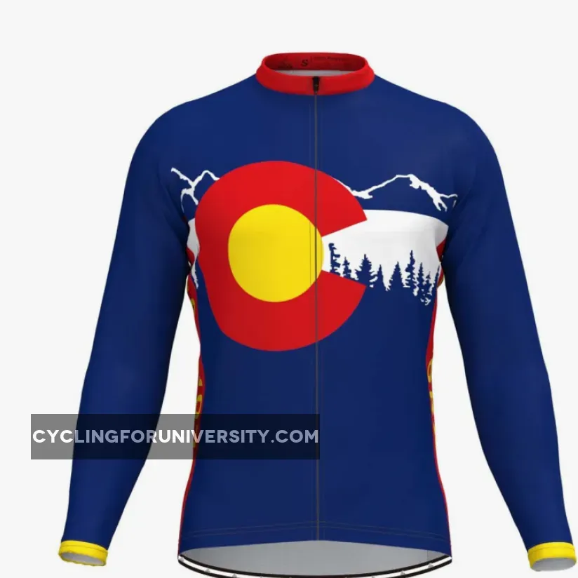 Colorado State Flag Adventure Men's LS Cycling Jersey
