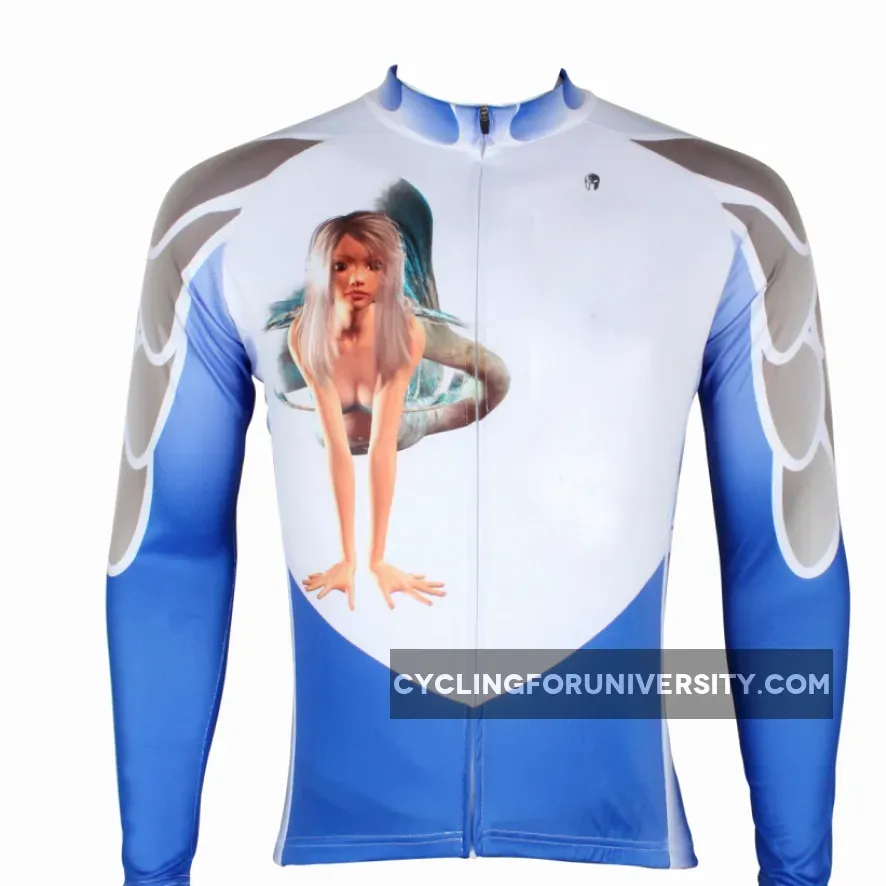 ILPALADINO Mermaid Unisex Mernaid Long Sleeves Cycling Clothing Suits with Tights Winter Exercise Bicycling Pro Cycle Clothing Racing Apparel Outdoor Sports Leisure Biking Shirts (Velvet) NO.294