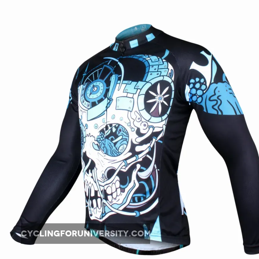 Men's Cycling Long-sleeved Jersey Cycling Clothing Hidden Zipper Fashion Design Leisure Sports Clothing Outdoor Cycling Suit(velvet) 738