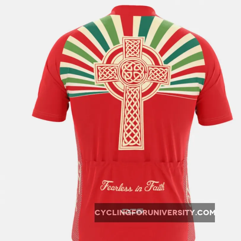 Men's Christian Fearless in Faith Cross Cycling Jersey #Jesus Cycling Jersey