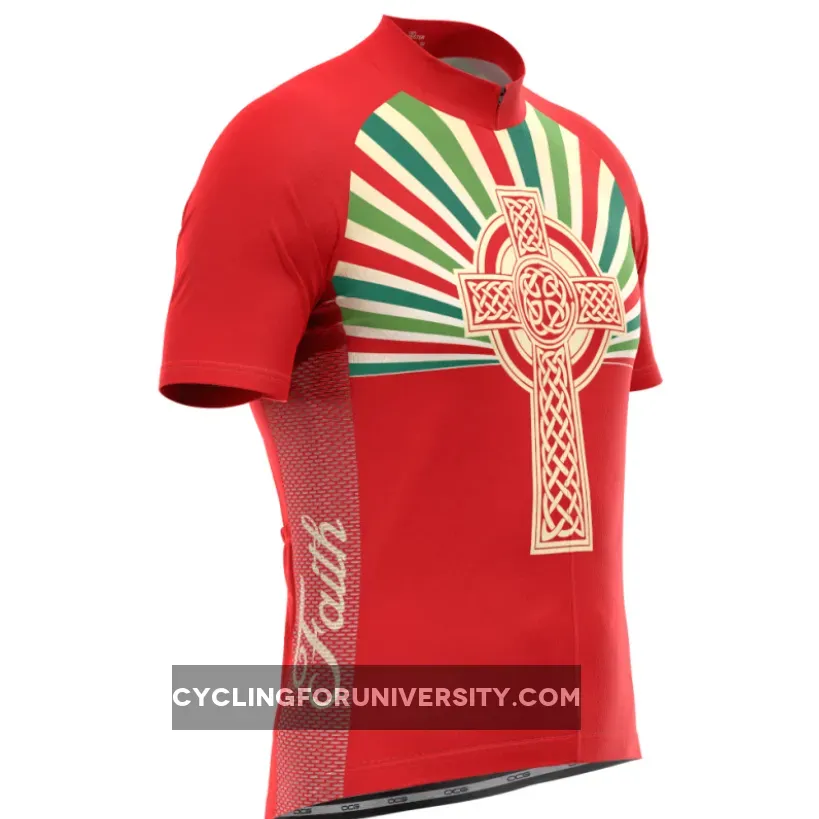 Men's Christian Fearless in Faith Cross Cycling Jersey #Jesus Cycling Jersey