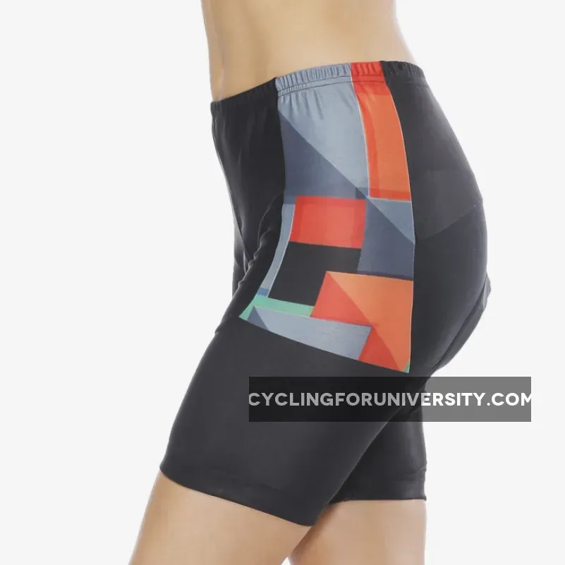 Orange Splicing Side Womans Spinning Cycling Padded Bike Shorts UPF 50+ Summer Pant Road Bike Wear Mountain Bike MTB Clothes Sports Apparel Quick dry Breathable NO.787