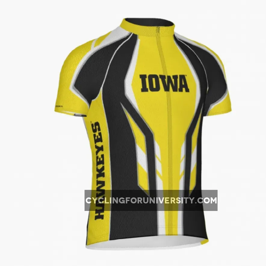 University of Iowa Hawkeyes Full zip Men's Short Sleeve Cycling Jersey by Primal HAWJ20M-MD