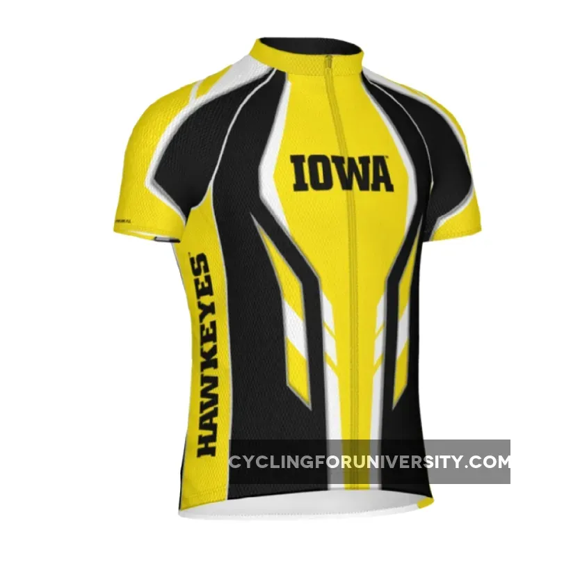 University of Iowa Hawkeyes Full zip Men's Short Sleeve Cycling Jersey by Primal HAWJ20M-MD