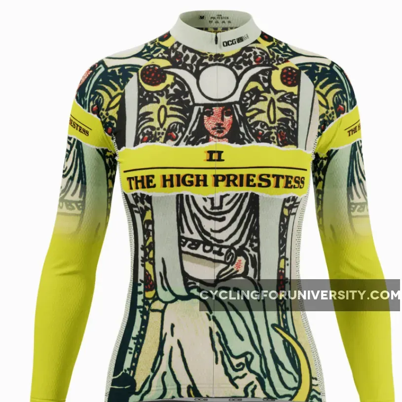 Women's The High Priestess Tarot Long Sleeve Cycling Jersey / The Priest Tarot