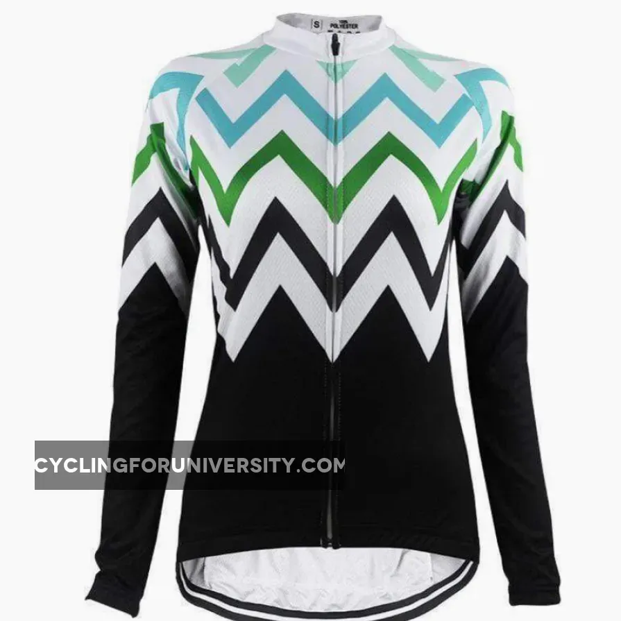 Women's Zigzag Mountain Long Sleeve Cycling Jersey