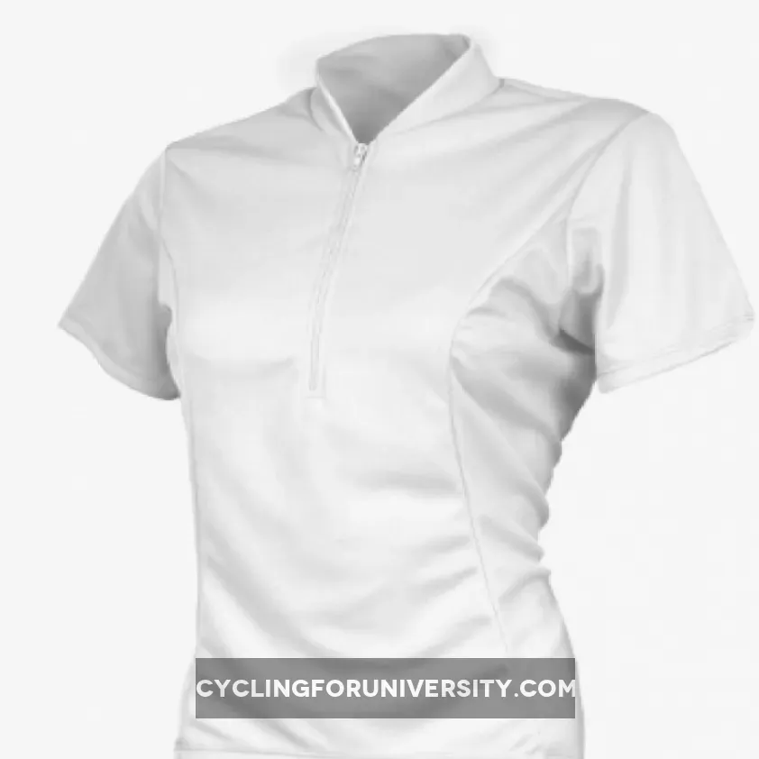 World Jerseys Women's Classic Short sleeve Half zip cycling jersey White