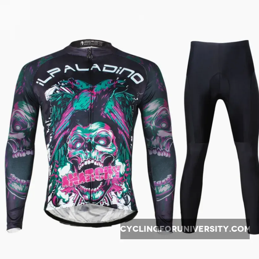 ILPALADINO Horror Skull Men's Cycling Jersey Comfortable Biking Apparel Exercise Bicycling Pro Cycle Clothing Racing Apparel Outdoor Sports Leisure Biking Shirts 720