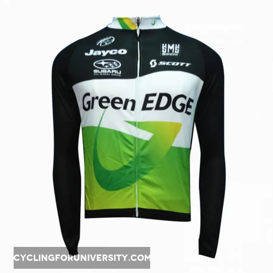 2012 Green EDGE Long Sleeve Winter Jersey Outlet