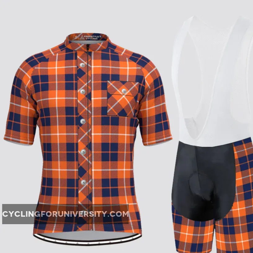 Plaid Checkered Shirt V11 Men's Cycling Kit Outlet