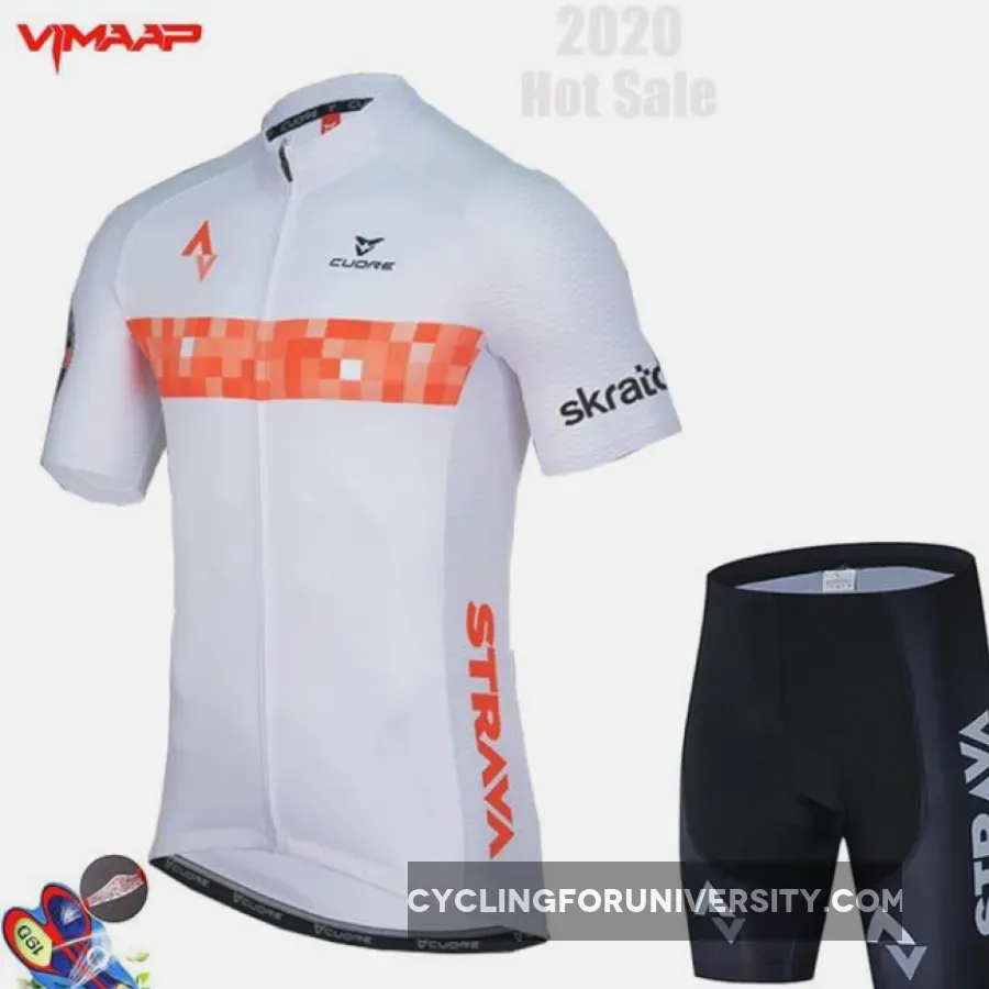 2021 Pro TEAM STRAVA cycling jersey set 19D gel bike shorts suit MTB men summer bicycling Maillot culotte clothing