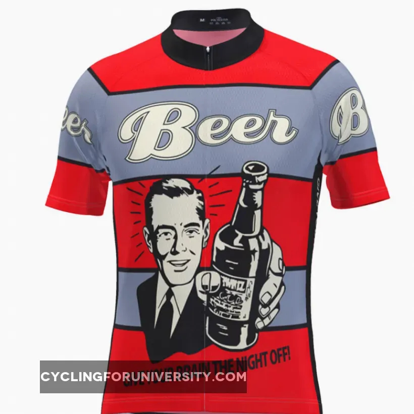Men's Give Your Brain The Night Off Beer Cycling Jersey