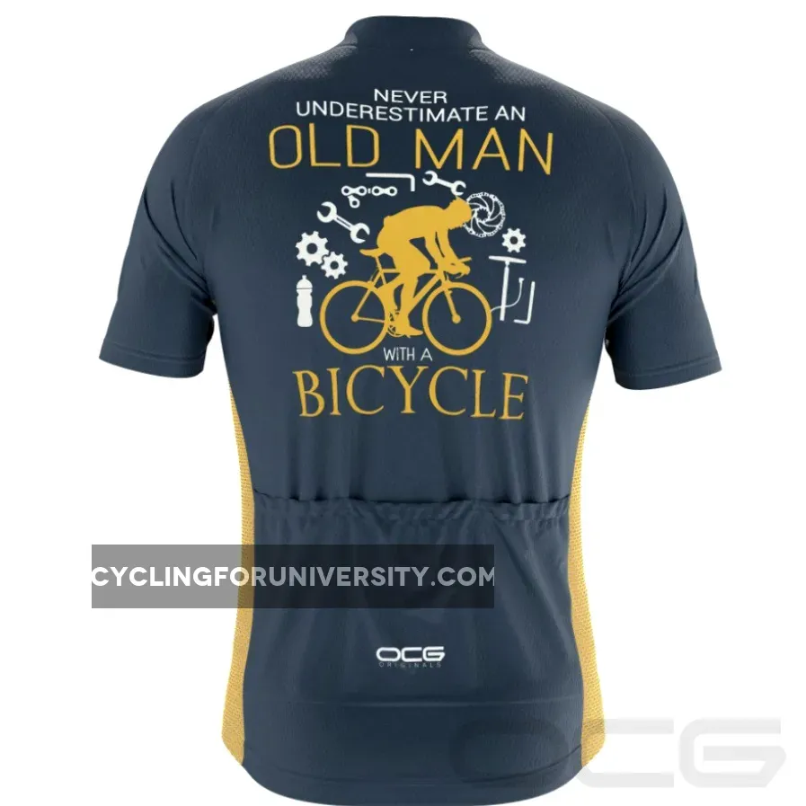 Men's Old Man Bicycle Short Sleeve Cycling Jersey, Old Man Online
