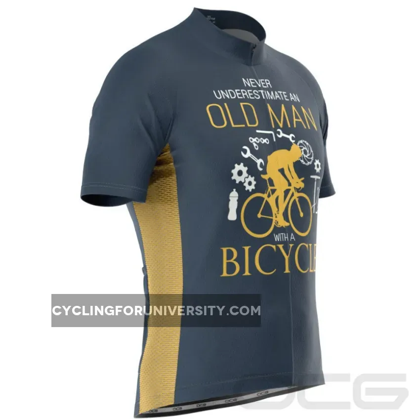 Men's Old Man Bicycle Short Sleeve Cycling Jersey, Old Man Online