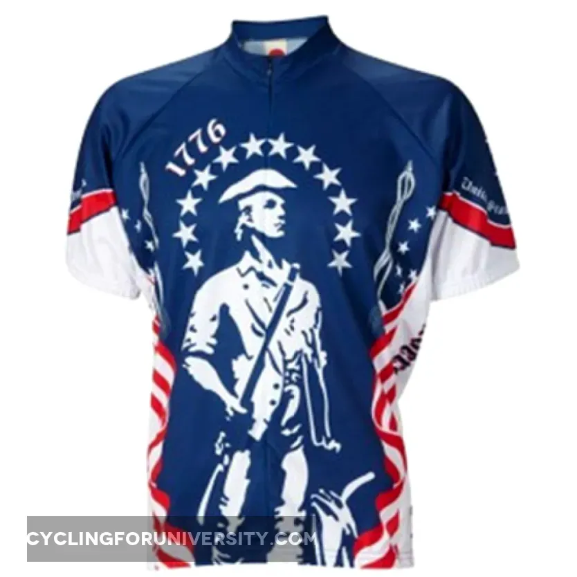 1776 Minutemen Short sleeve Half zip men's cycling jersey / 1776 Minuteman