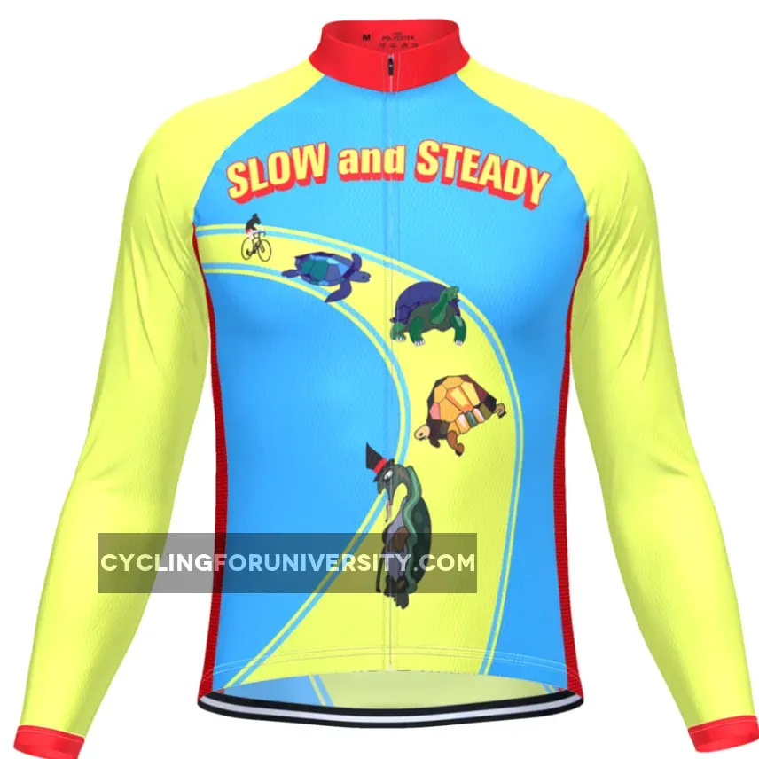 Men's Slow And Steady Long Sleeve Cycling Jersey For Sale