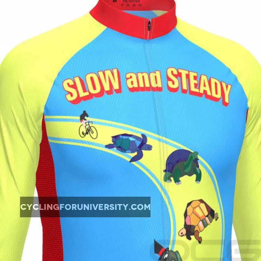 Men's Slow And Steady Long Sleeve Cycling Jersey For Sale