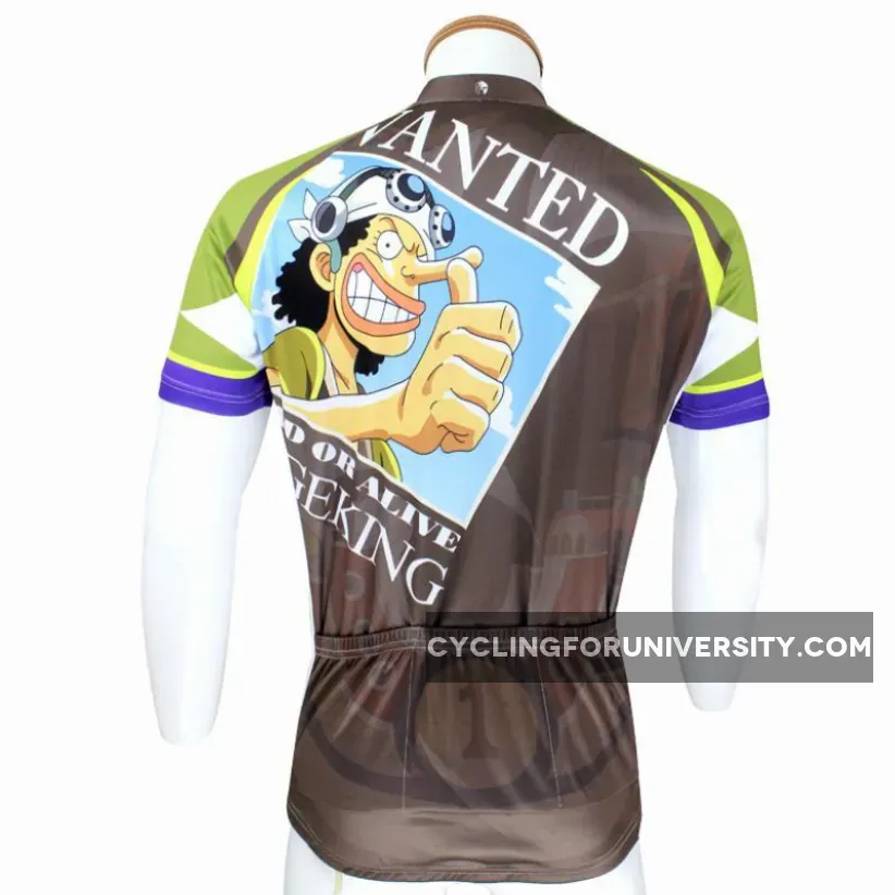 ONE PIECE Series Pirates Usopp Men's Cycling Suit Jersey Team Jacket T-shirt Summer Spring Autumn Clothes Sportswear Anime NO.075