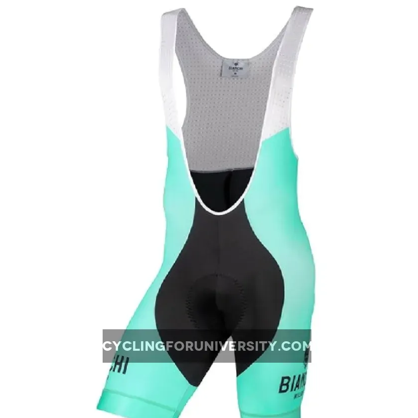 Bianchi Milano Poma Bib Cycling Shorts w/Nalini Pad- Celest/Black