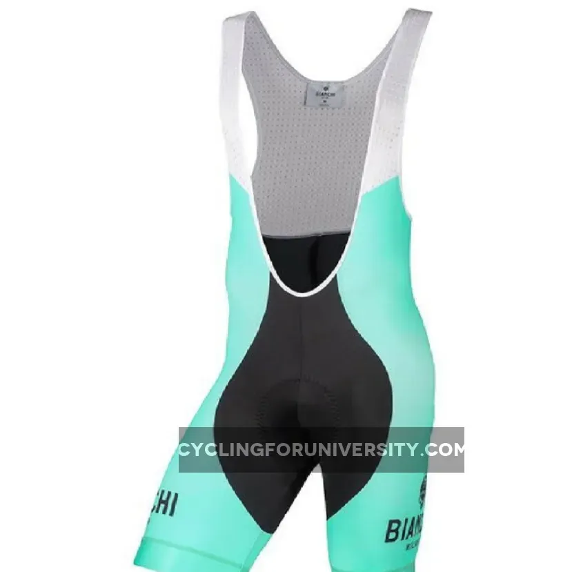 Bianchi Milano Poma Bib Cycling Shorts w/Nalini Pad- Celest/Black