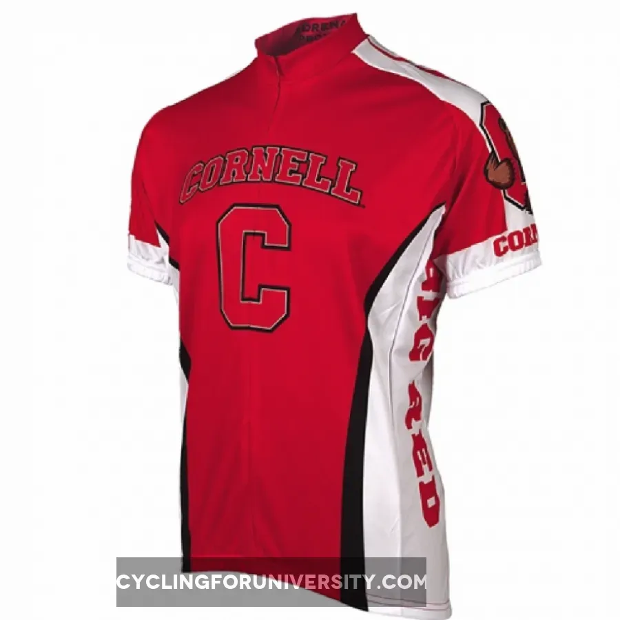 Cornell University Big Red 3/4 zip Men's Short Sleeve Cycling Jersey / Bigred3 Com