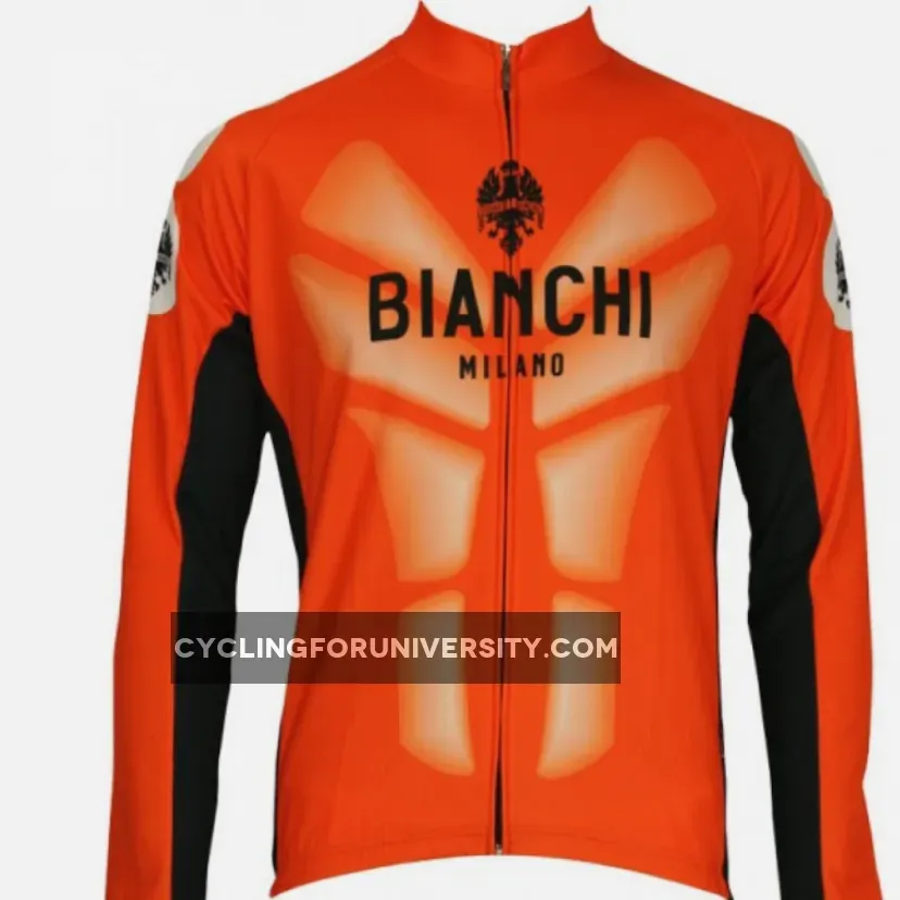 Bianchi Milano Long Sleeves Jersey MALTA Orange For Sale
