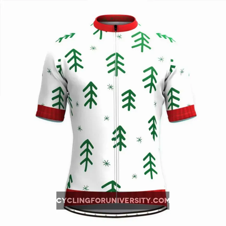 Ugly Christmas Sweater snowflake Cycling Jersey White