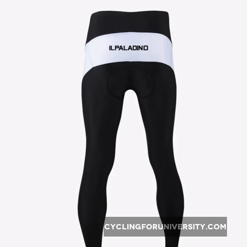 ILPARADINO Men’s Black White Athletic and Cycling Legging Fleece Apparel Outdoor Sports Gear Leisure Biking T-shirt Pants/Trouser