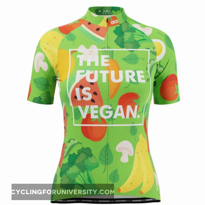 Women's The Future is Vegan Short Sleeve Cycling Jersey