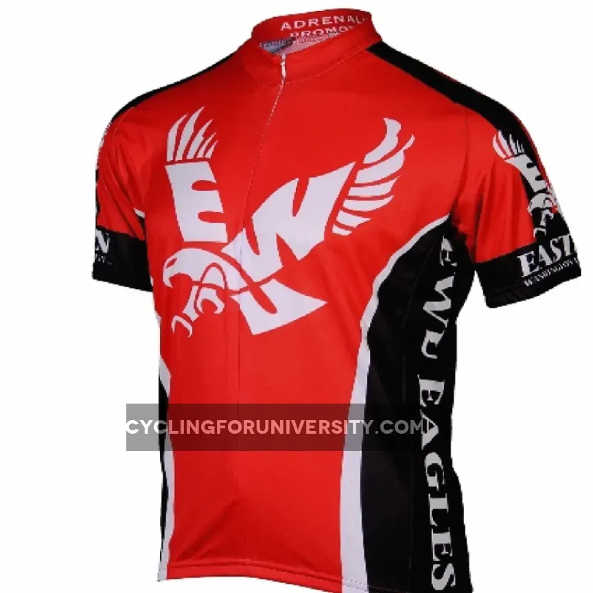 Eastern Washington University 3/4 zip Men's Short Sleeve Cycling Jersey