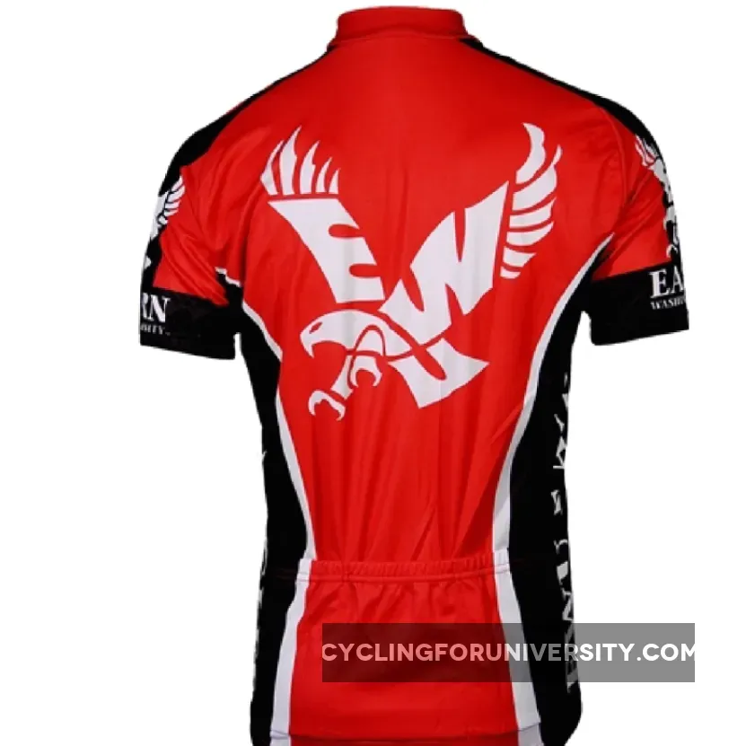 Eastern Washington University 3/4 zip Men's Short Sleeve Cycling Jersey
